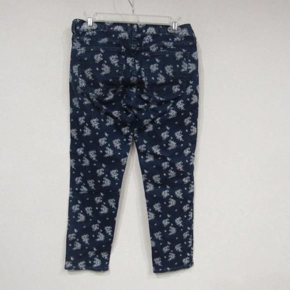J. Crew Cropped Matchstick Jeans Indigo Floral Size 27 EUC - Picture 4 of 4